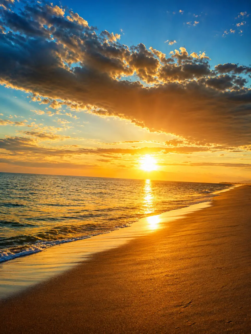 Sol se pondo sobre o mar